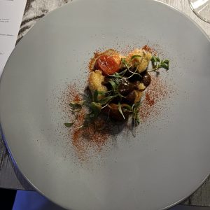 fourth course paired with a black-owned wine