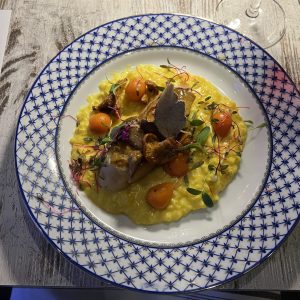 third course paired with black owned wine